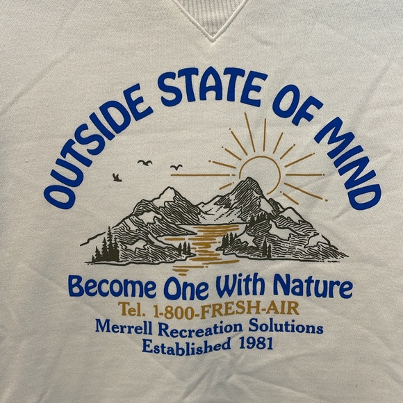 NWOT Merrell Outside State Of Mind Crew Graphic Sweatshirt - Picture 3 of 6